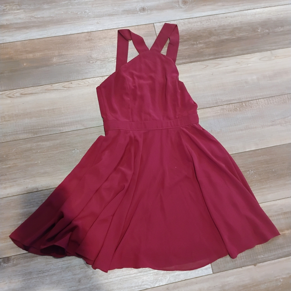 Lulu's Deep Red Dress